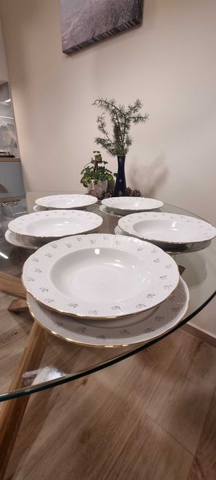 Порцеланови чинии, сервиз за хранене, Чехословакия