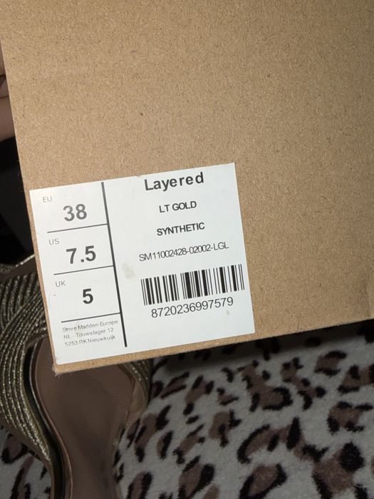 Steve Madden Sandale cu platforma gold rope