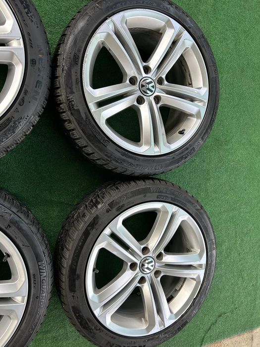 5х112 17 8j ET 41 за vw passat golf 5 6 touran tiguan skoda seat kadi с зимни гуми