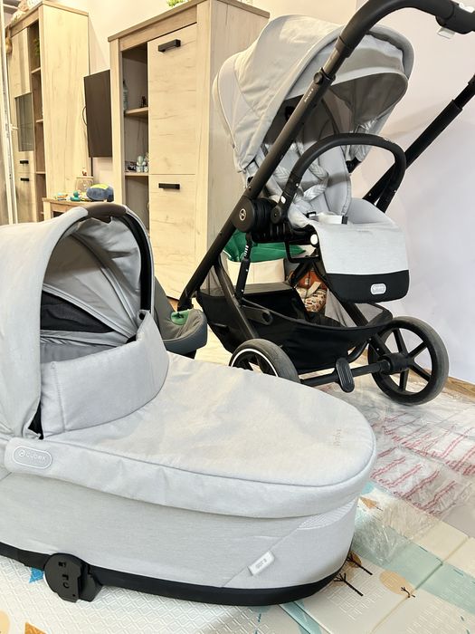 Като нова!!! CYBEX  Детска количка 3 В 1 LAVA GREY