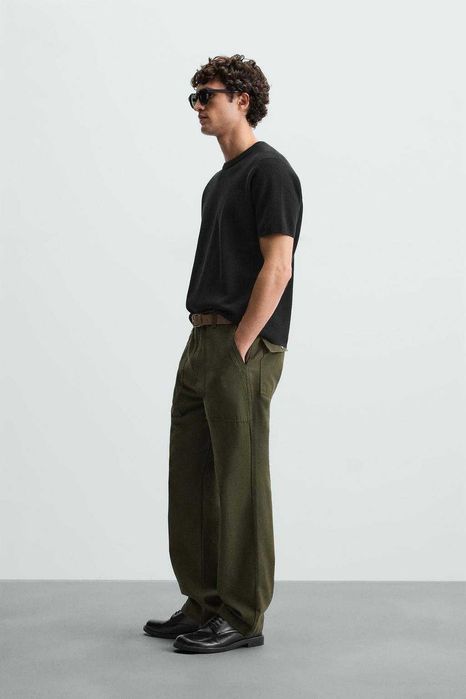 Футболка ZARA Man Relaxed fit knit T-shirt! Новая с бирками! Размер L