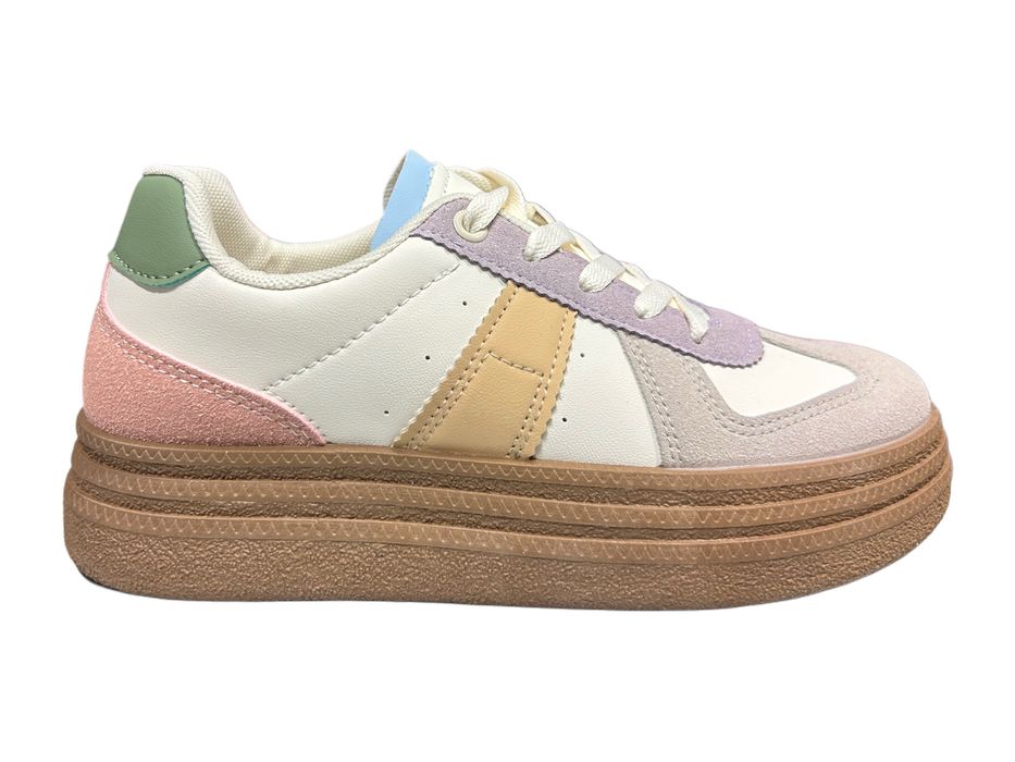 Дамски маратонки от еко кожа и велур -535