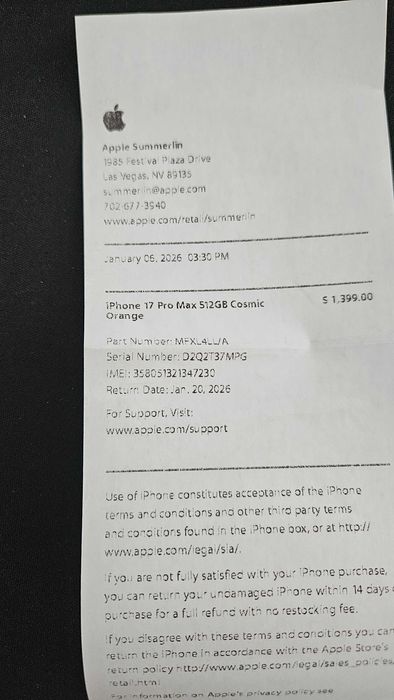 iPhone 17 Pro Max 512GB оранжевый