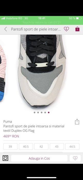 40,5 Adidasi Puma retro look