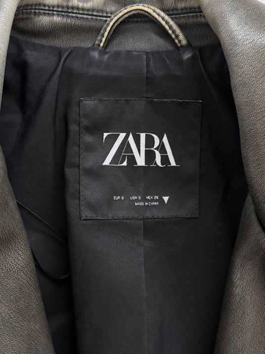 Късо кожено яке ZARA