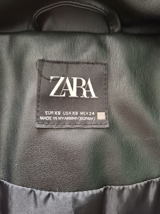 Кожен елек с качулка  Zara