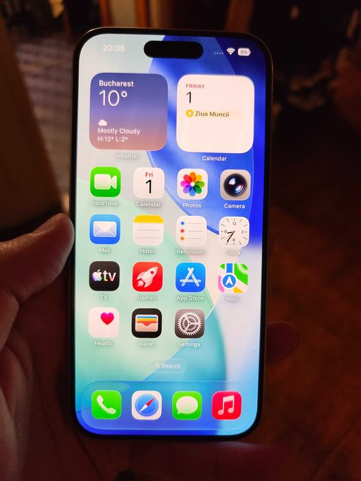 iPhone 15 pro 128 gb alb white bat 85