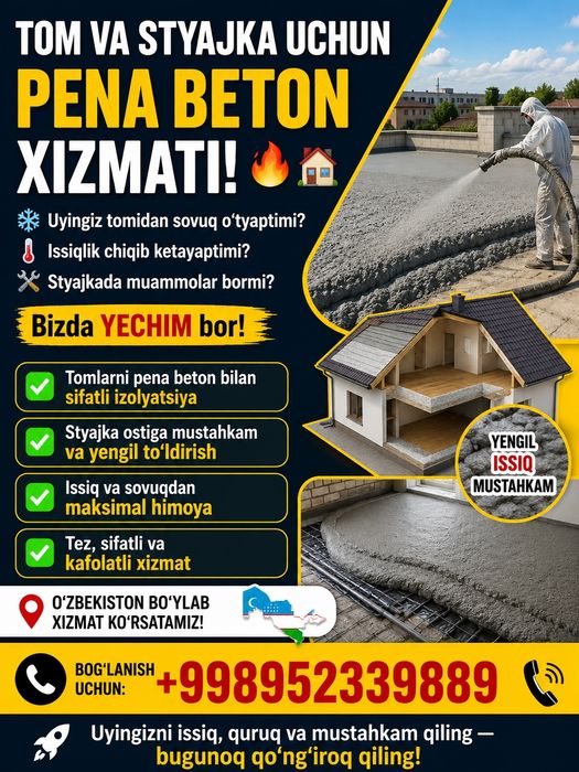 Oʻzbekiston boʻylab pena biton styajkaga xizmati