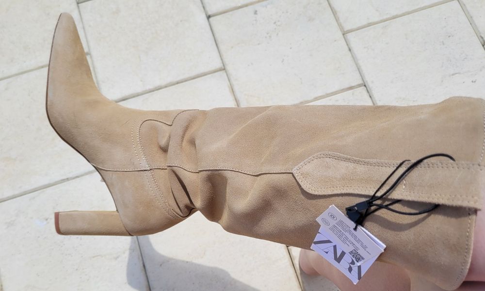 Cizme ZARA, noi cu eticheta, piele naturala, marimea 38