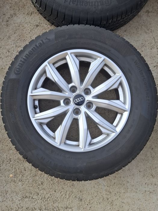 Set jante aliaj 5x112 r17  cu anvelope iarna  235 65 17 continental