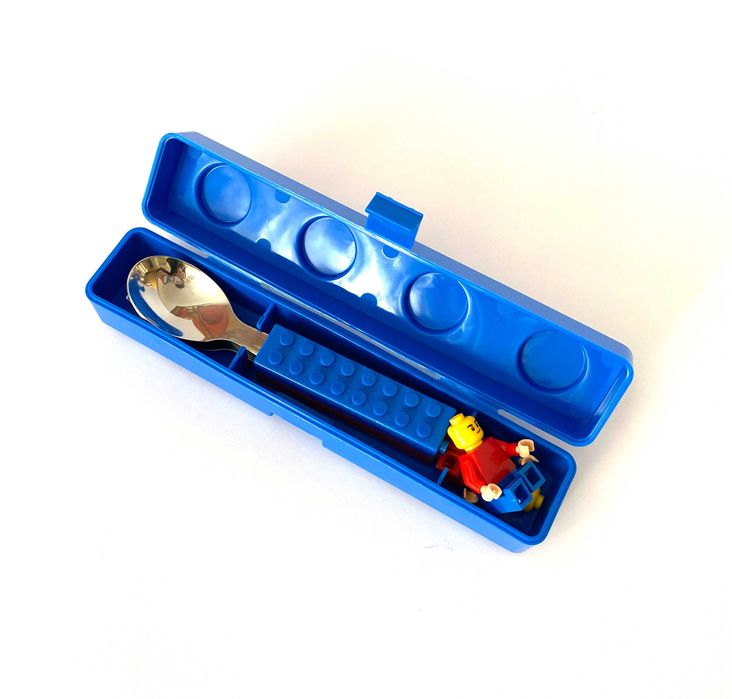 Нов Комплект детски прибори за храна * тип Лего * вилица и лъжица