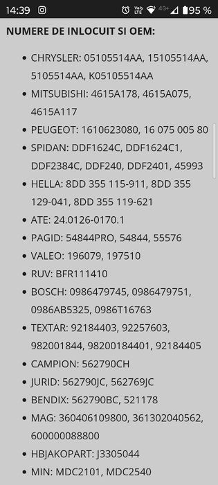 Discuri de frana Metzger 6110079