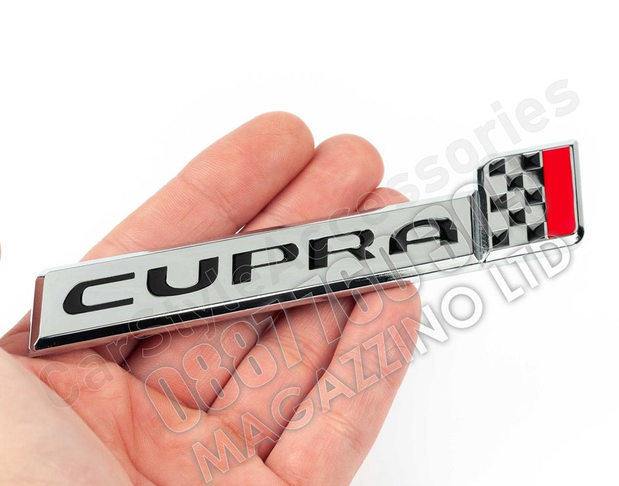 Seat Cupra Емблема Хром или Черен Мат за Задна Броня Калник