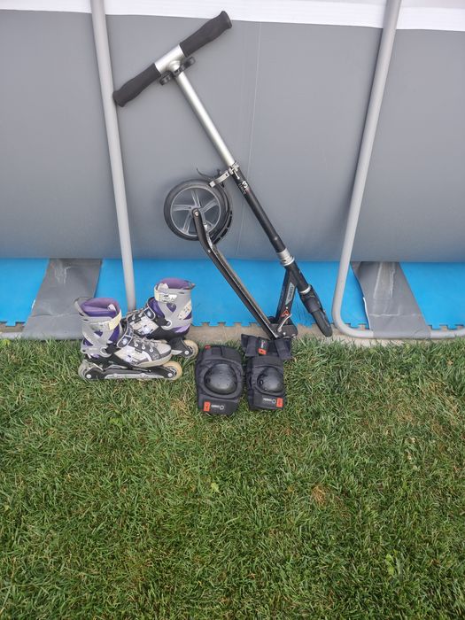 Trotineta+Role Oxelo+ Protectii