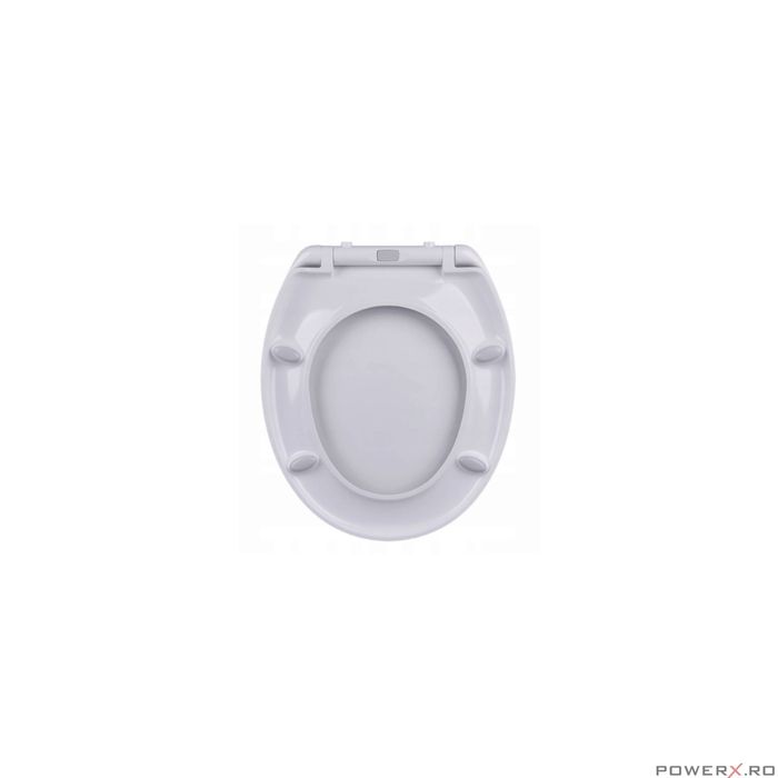 Capac WC inchidere silentioasa/eliberare rapida, duroplast alb, placa