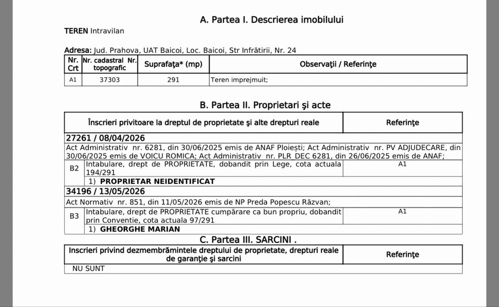 Teren Intravilan Baicoi - Mai multe