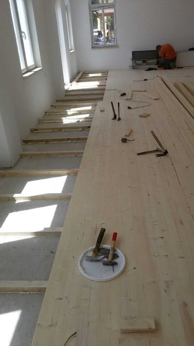 Циклене, лакиране, фугиране, редене и пренареждане на паркет