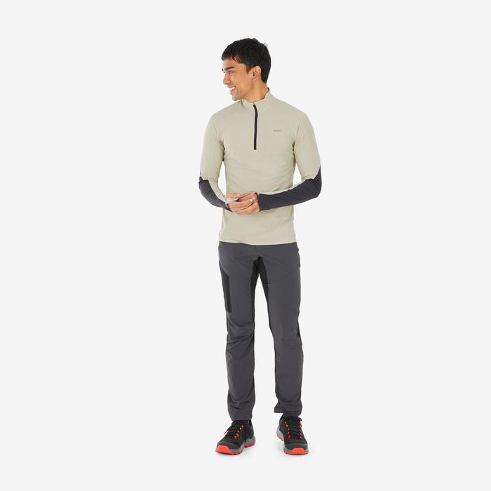 Bluză Anti-UV Drumeție la Munte Mh500 Gri - produs resigilat Decathlon