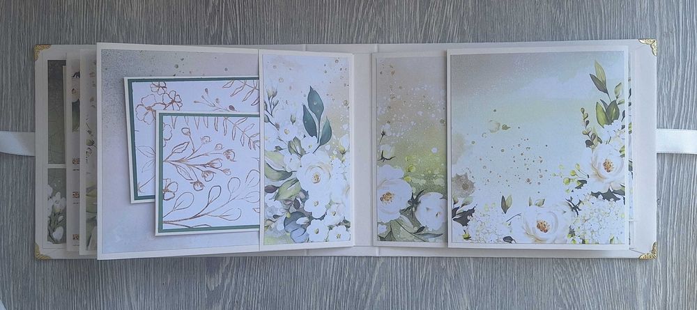 Сватбен албум "Нашата приказка" в антично бяло, ръчна изработка /51.2