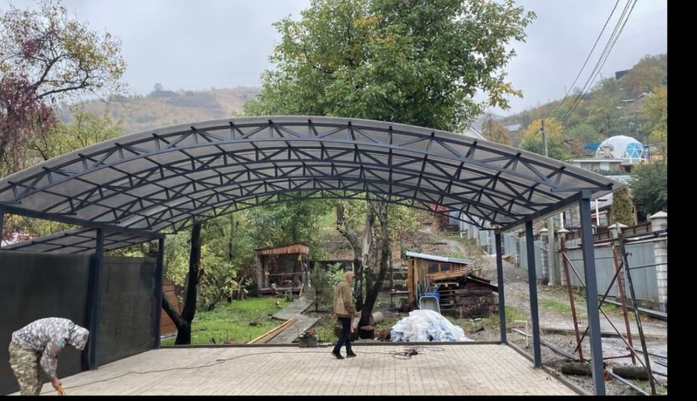 Ворота навесь перила