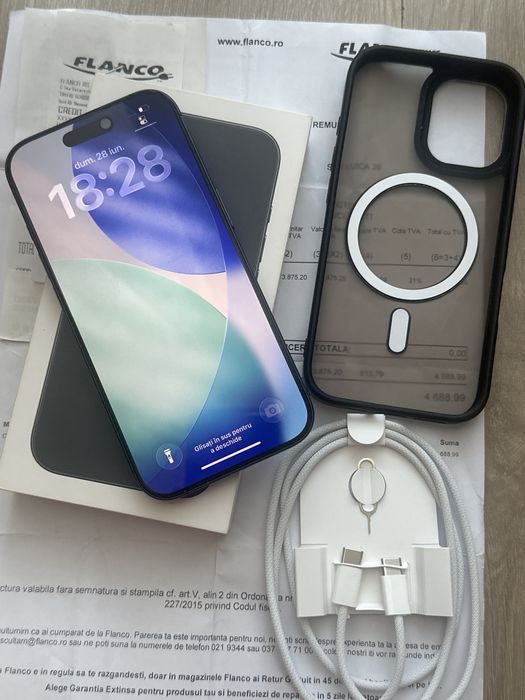 iPhone 17 256GB Black - ca nou - pachet complet + husa - Factura + Garantie