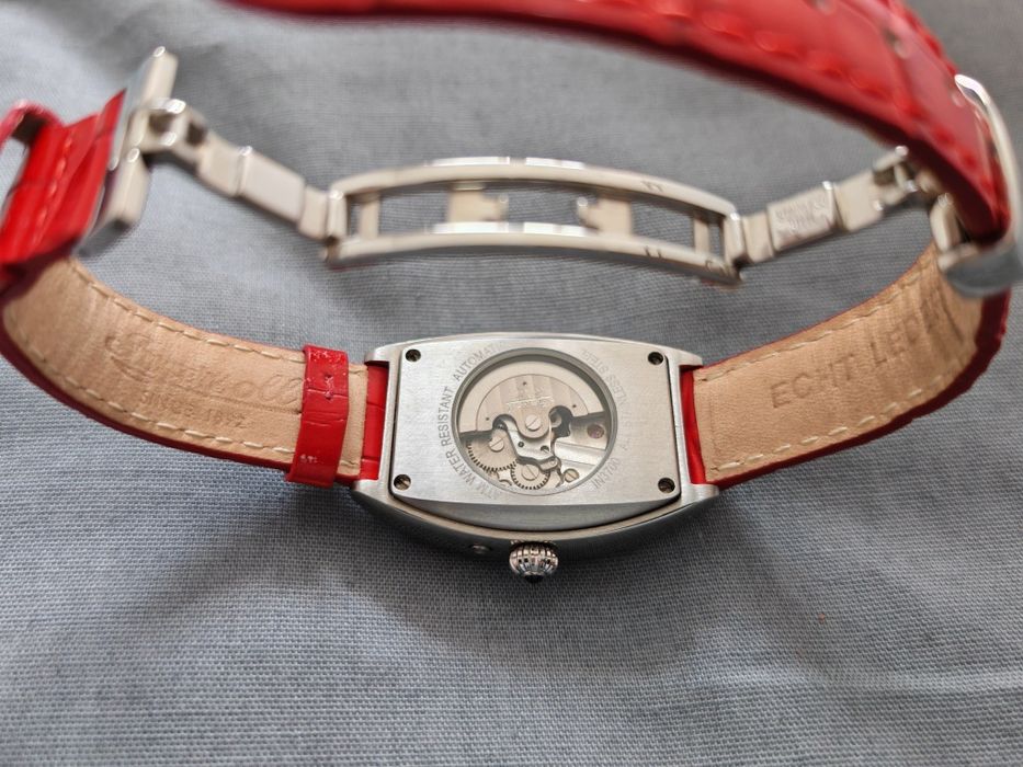 Ceas de dama automatic Ingersoll Open Heart rosu