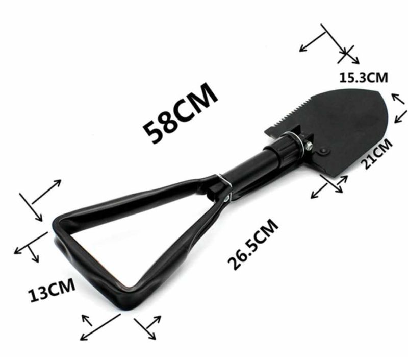 Многофункционална сгъваема градинска лопата от стомана