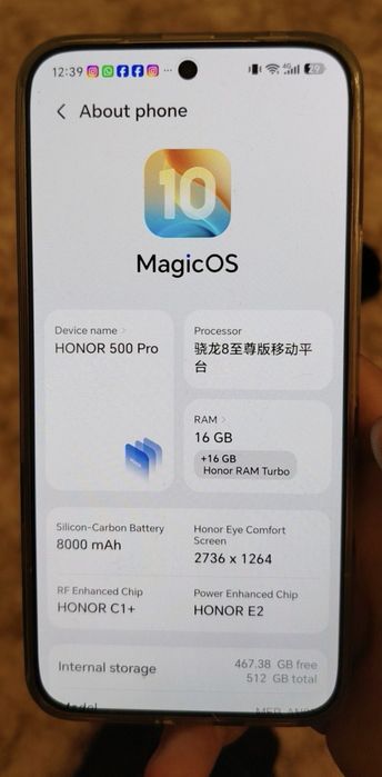 Honor 500 Pro obmen 16/512GB