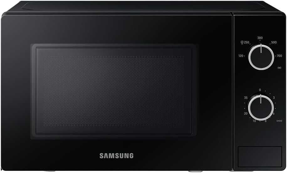 Микровълнова печка Samsung 20L стъклен дизайн, черна, лек транспортен ДЕФЕКТ