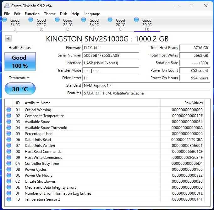 SSD Kingston NV2 PCIe 4.0 - 1TB