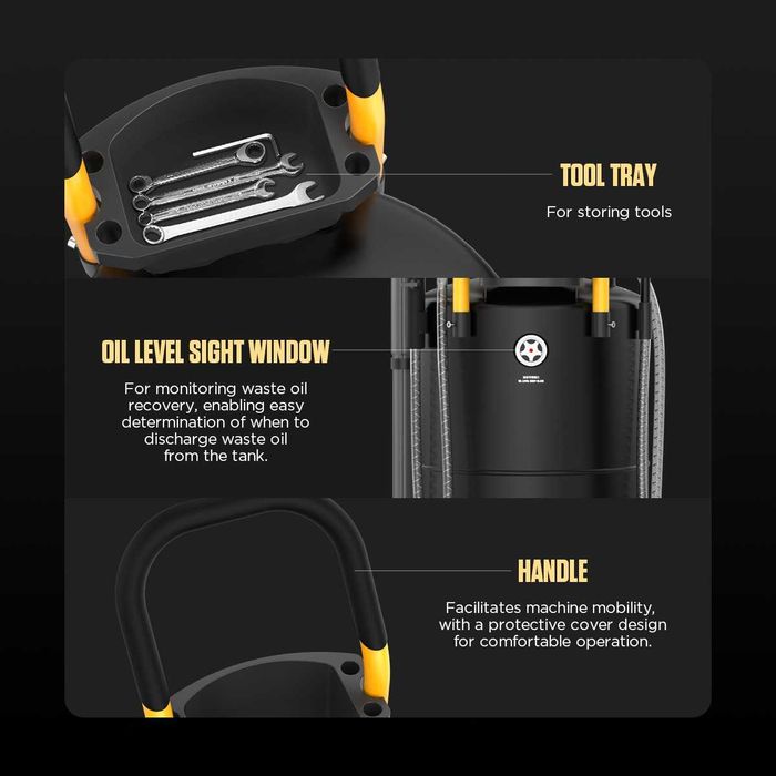 Машина за смяна на масло AUTOOL OD720, източване и събиране с вакум