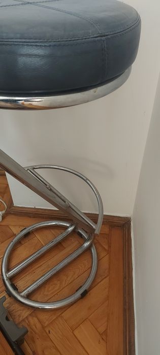 Scaune de bar cu piele naturala