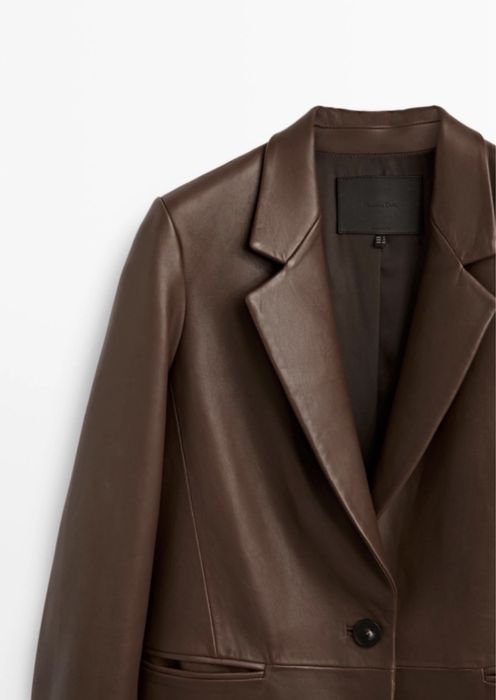 Sacou din piele Massimo Dutti