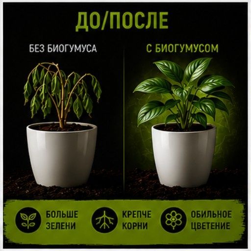 Биогумус для комнатных растений