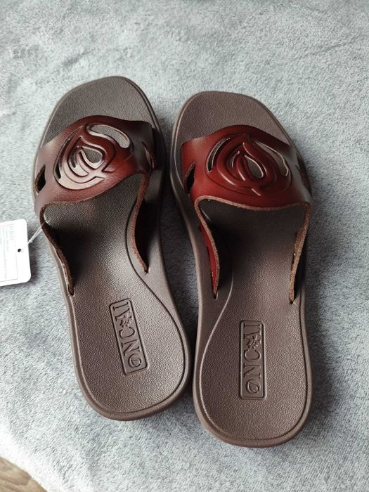 Sandale Oncai pentru femei – tip șlapi, casual, maro, mărimea EU 36