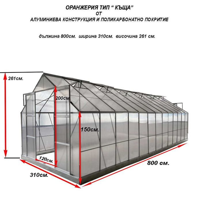 Поликарбонатни оранжерии  - 2 модела