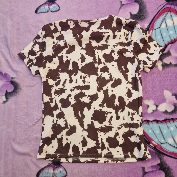 Top damă animal print / cow print trendy, elastic