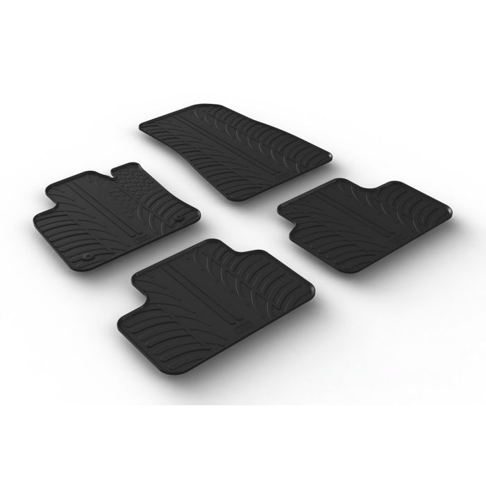 Set covorase auto din cauciuc Volvo C40 09.2021- (SUV, electric), Negru, 4 buc