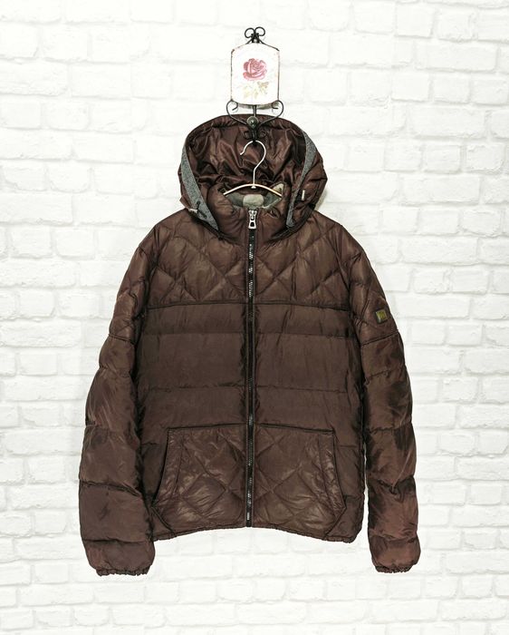 HUGO BOSS Пухено яке с качулка  и Пух Размер 52 / XL