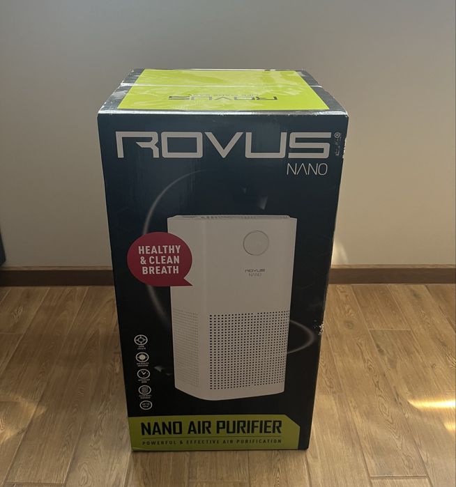 ЧИСТО НОВ Пречиствател за въздух Rovus Nano Air Purifier (HEPA H13 + UV-C)