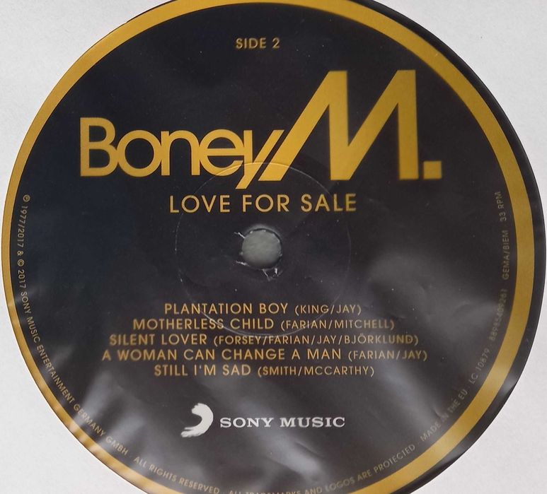 Грамофонна плоча Boney M – Love For Sale