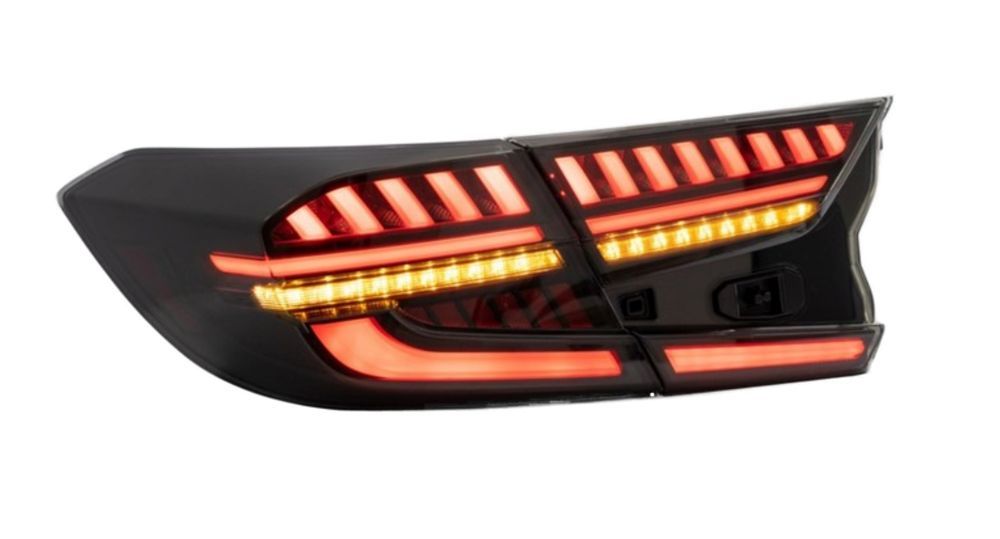 Set lampi spate, stopuri Honda Accord (Usa), 10.2017-11.2022, montare spate, stanga+dreapta, indicator dinamic; cu animatii; LED; fumuriu; Tuning