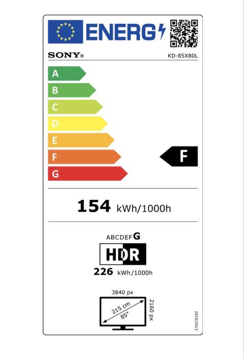Televizor LED Smart SONY BRAVIA 85X80L, Ultra HD 4K, HDR, 215cm