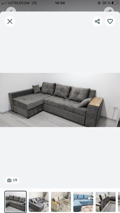 Yumshuq mebil ugalok narxi 3.200 mindan boshlanadi