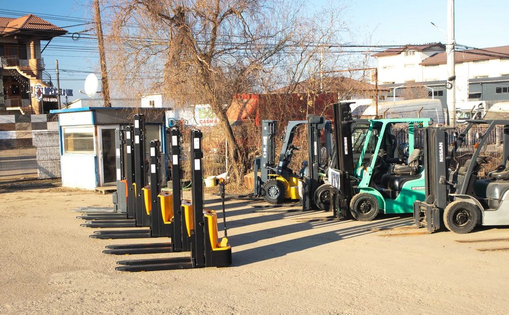 Transpalet electric cu catarg stivuitor electric rate finantare