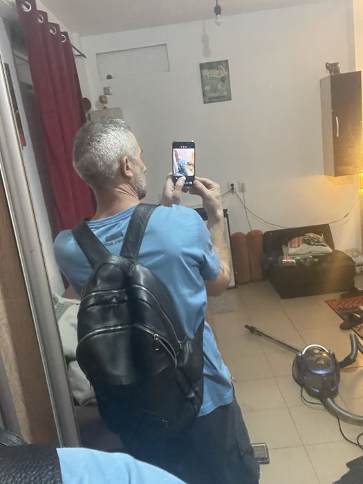 Rucsac barbatesc din pirle naturala ca nou
