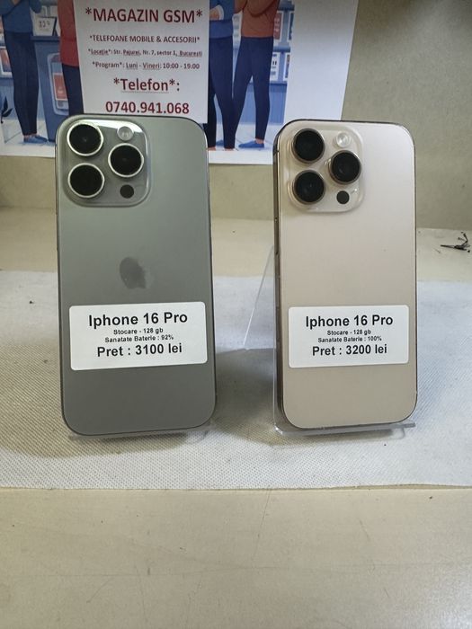 Iphone 16 pro / 128 gb / 100% baterie / garantie