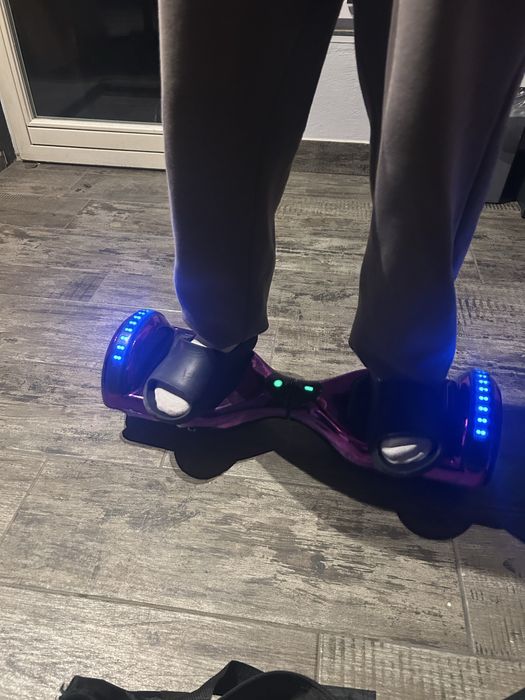 Hoverboard purple cu lumini si bluetooth