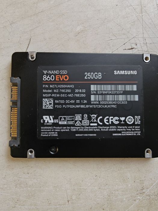 Б/у SSD диск 250 GB