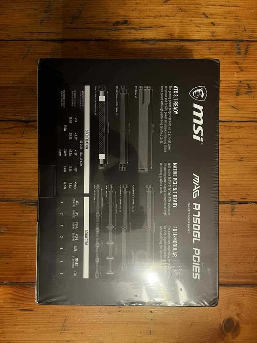 MSI MAG A750GL модулярно захранване, неразопаковано, 750W